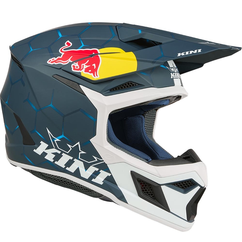 Detská motokrosová helma KINI Red Bull MX3 1.0 modro-biela