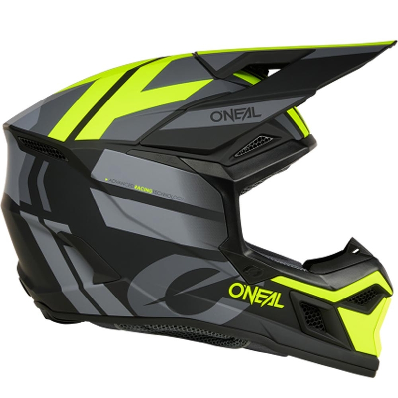 Motokrosová prilba O´Neal 3SRS Ride matná čierno-šedo-fluo žltá