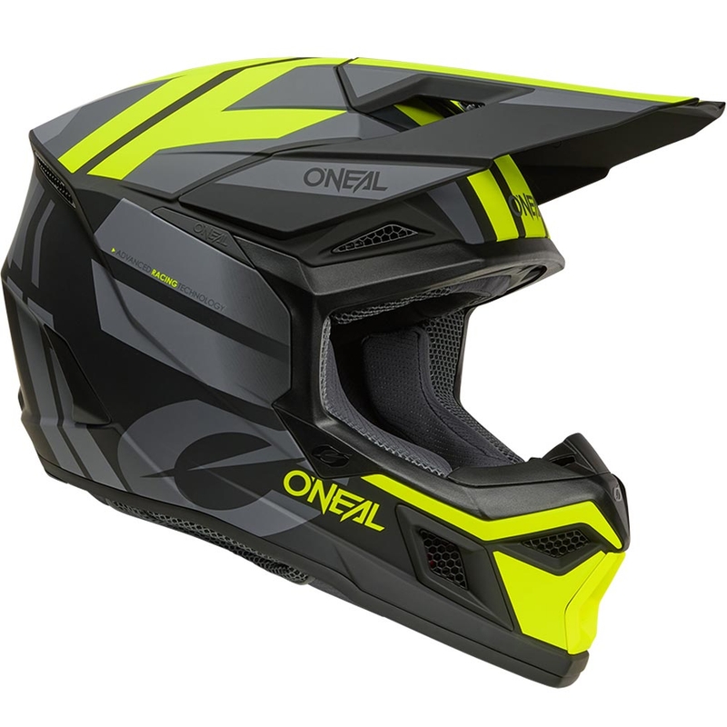 Motokrosová prilba O´Neal 3SRS Ride matná čierno-šedo-fluo žltá