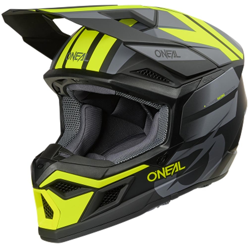 Motokrosová prilba O´Neal 3SRS Ride matná čierno-šedo-fluo žltá