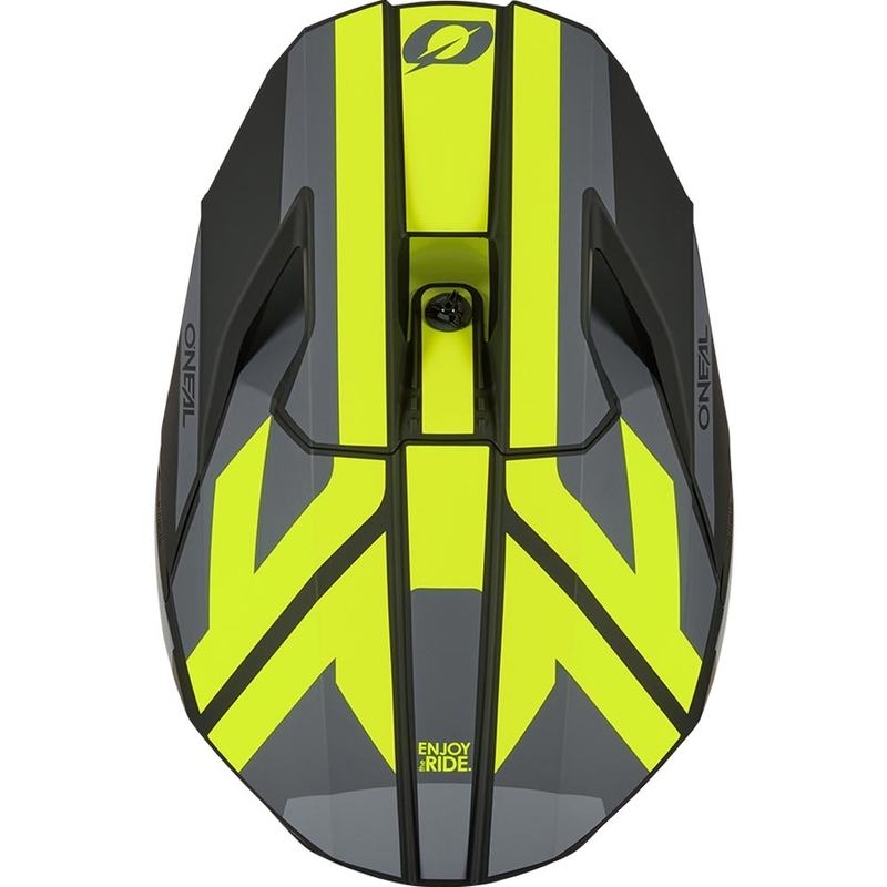 Motokrosová prilba O´Neal 3SRS Ride matná čierno-šedo-fluo žltá