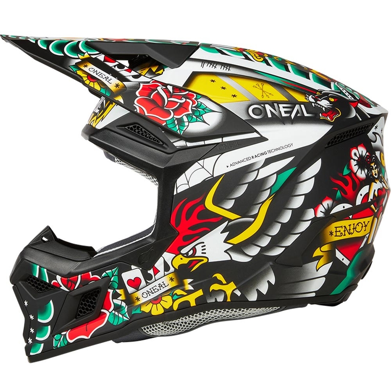 Detská motokrosová helma O´Neal 3SRS Inked viacfarebná