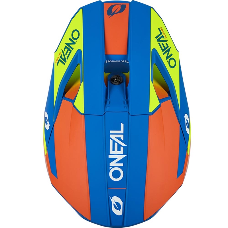 Motokrosová prilba O´Neal 3SRS Solid matná modro-fluo žltá