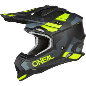Motokrosová helma O´Neal 2SRS Spyde matná čierno-šedo-fluo žltá