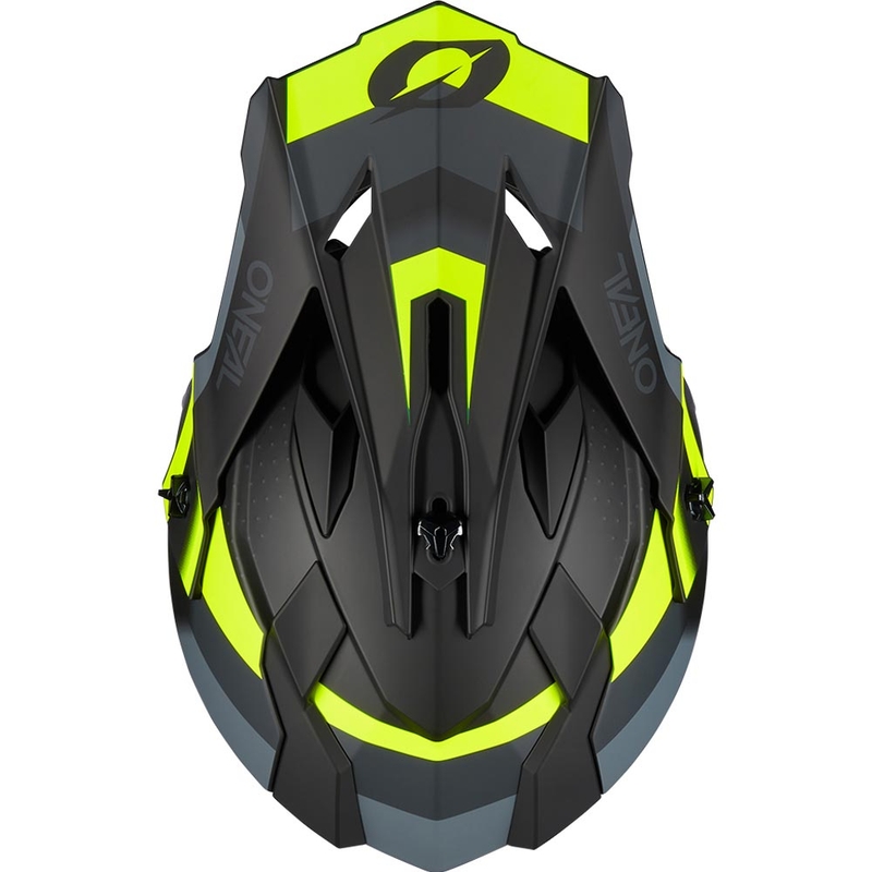 Motokrosová helma O´Neal 2SRS Spyde matná čierno-šedo-fluo žltá