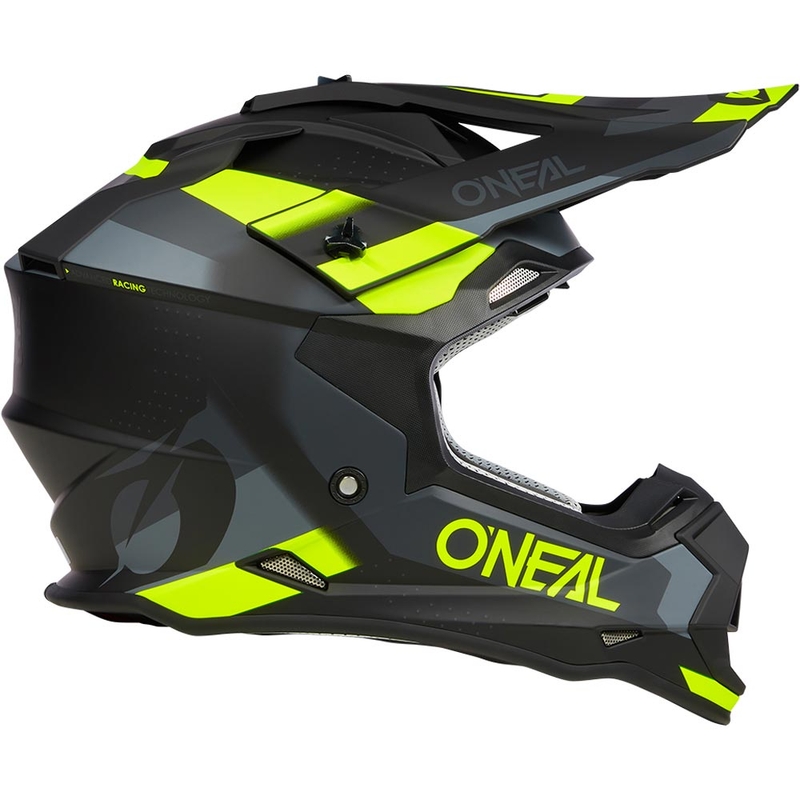 Motokrosová helma O´Neal 2SRS Spyde matná čierno-šedo-fluo žltá