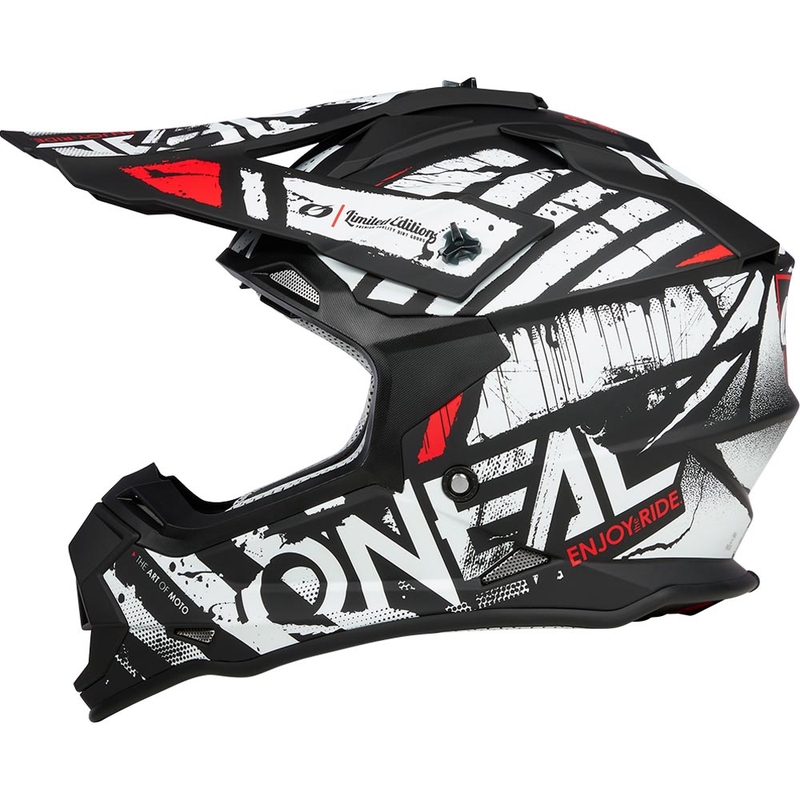 Motokrosová helma O´Neal 2SRS Glitch čierno-biela