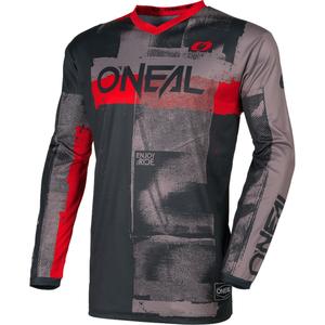 Motokrosový dres O'Neal Element Roller sivo-červený