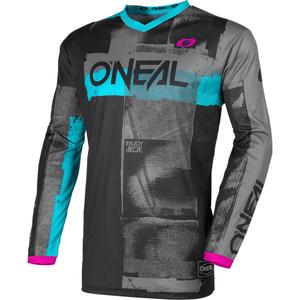 Dámsky motokrosový dres O'Neal Element Roller čierno-modrý