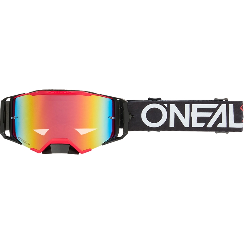 Motokrosové okuliare O´Neal B-33 Hexa čierno-červené (iridiovo červené plexi)