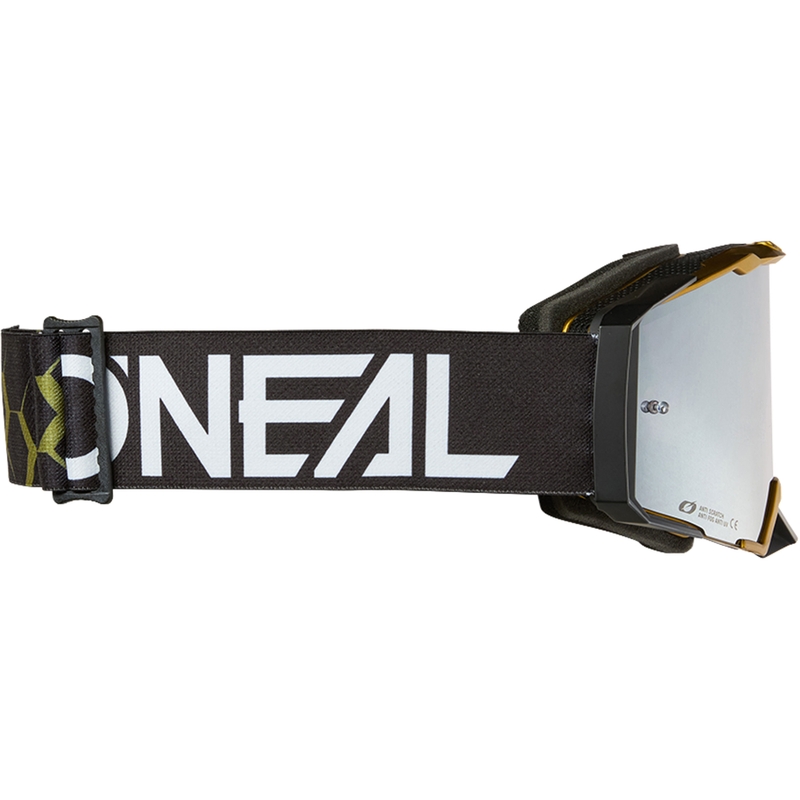 Motokrosové okuliare O´Neal B-33 Hexa čierno-zlaté (strieborné zrkadlové plexi)