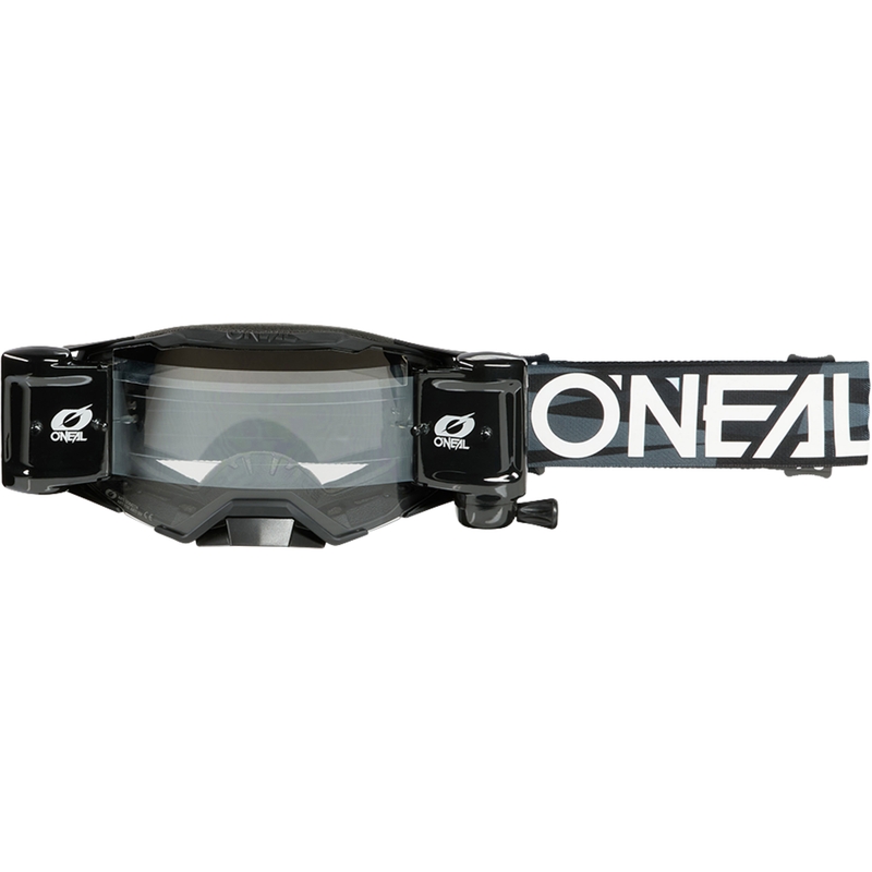 Motokrosové okuliare O´Neal B-33 Ictus čierno-biele so systémom Roll Off (číre plexi)