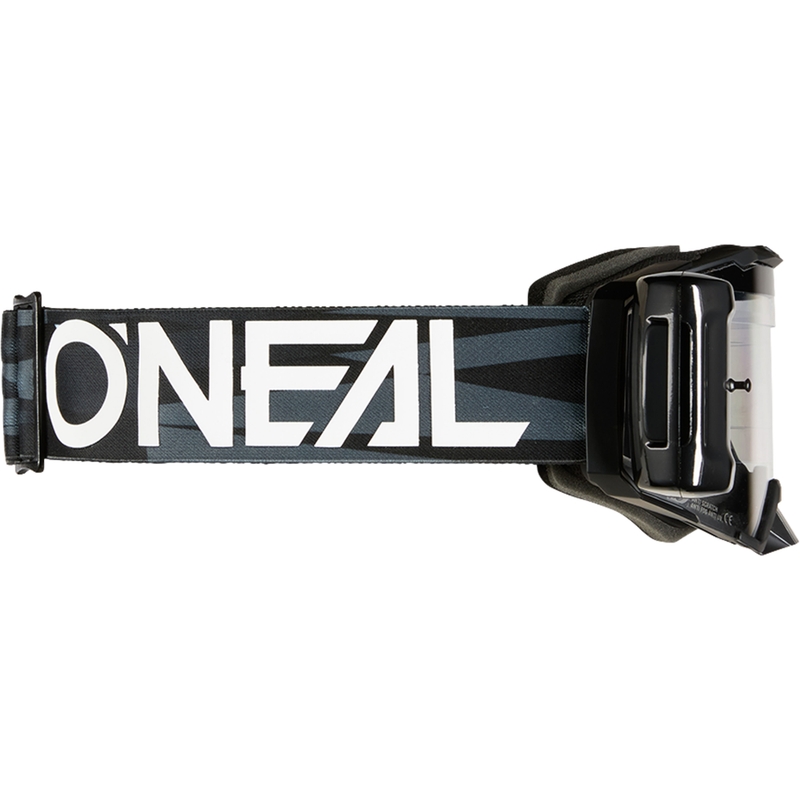 Motokrosové okuliare O´Neal B-33 Ictus čierno-biele so systémom Roll Off (číre plexi)
