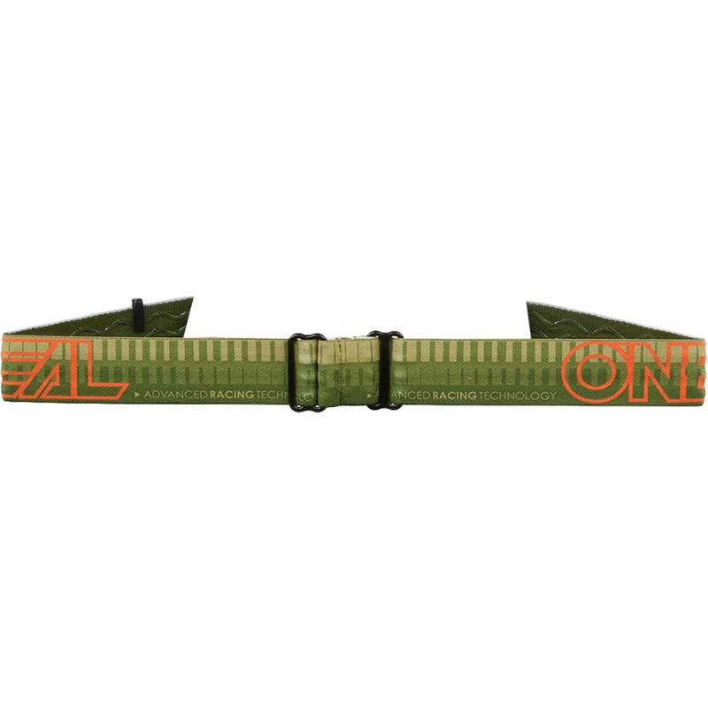 Motokrosové okuliare O´Neal B-10 Striped zeleno-oranžové (číre plexi)