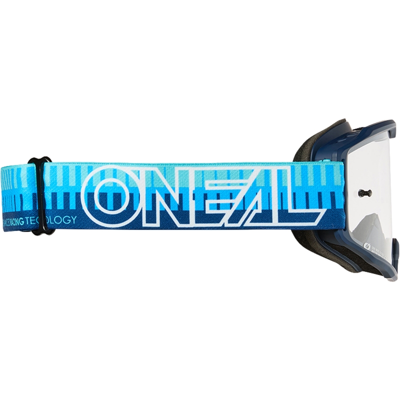Motokrosové okuliare O´Neal B-10 Striped modré (číre plexi)
