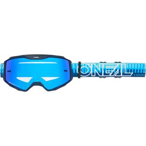 Motokrosové okuliare O´Neal B-10 Striped modré (iridiovo modré plexi)