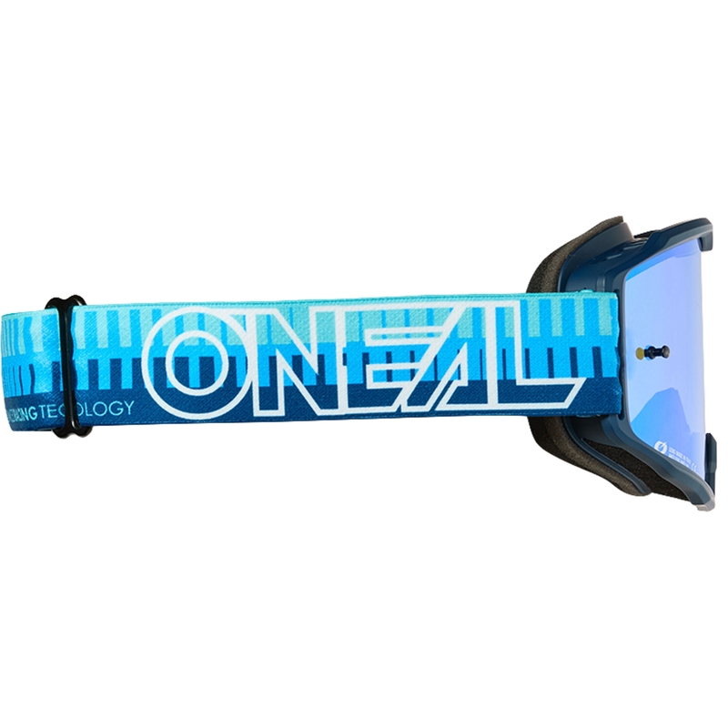 Motokrosové okuliare O´Neal B-10 Striped modré (iridiovo modré plexi)