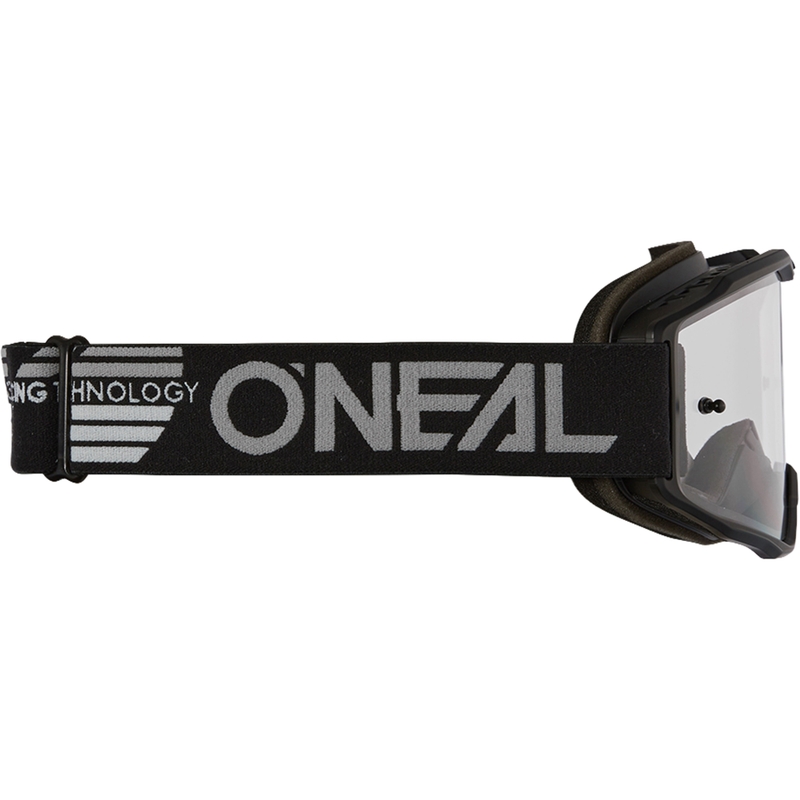 Motokrosové okuliare O´Neal B-10 Solid čierne (zrkadlovo strieborné plexi)