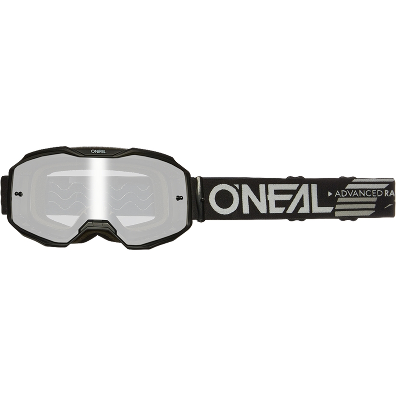 Motokrosové okuliare O´Neal B-10 Solid čierne (zrkadlovo strieborné plexi)