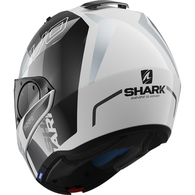 Preklápacia prilba SHARK EVO-ONE 2 Slasher čierno-bielo-strieborná