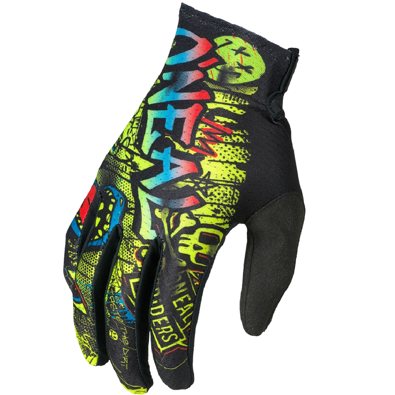 Detské motokrosové rukavice O´Neal Matrix Rancid čierno-fluo žlté