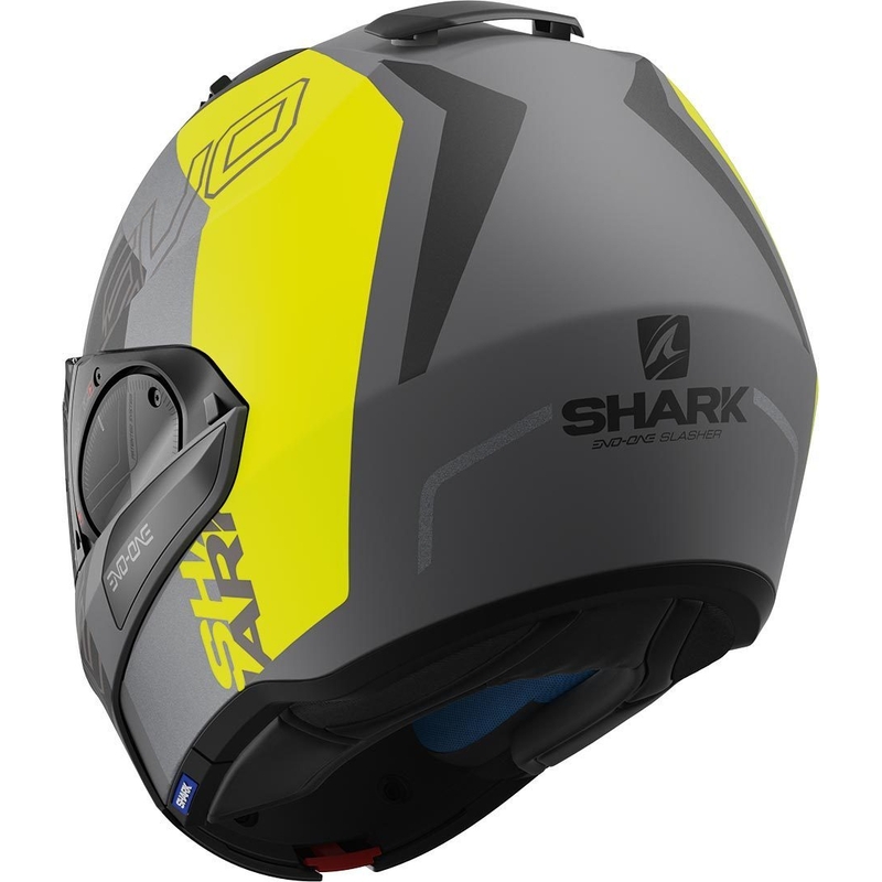Preklápacia prilba SHARK EVO-ONE 2 Slasher Mat strieborno-čierno-žltá výpredaj