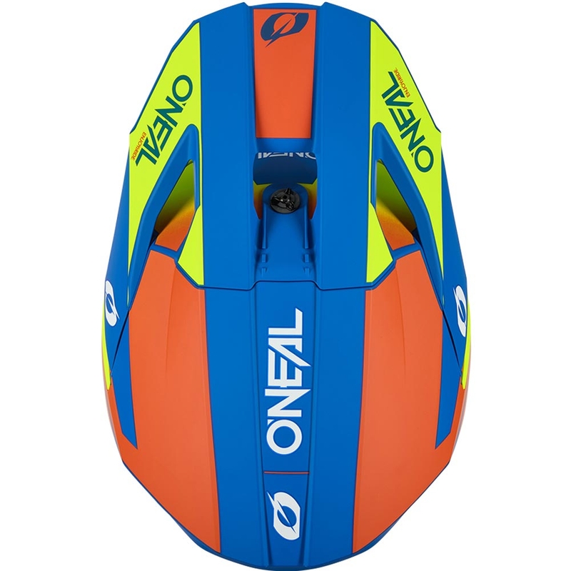 Detská motokrosová helma O´Neal 3SRS Solid matná modro-fluo žltá