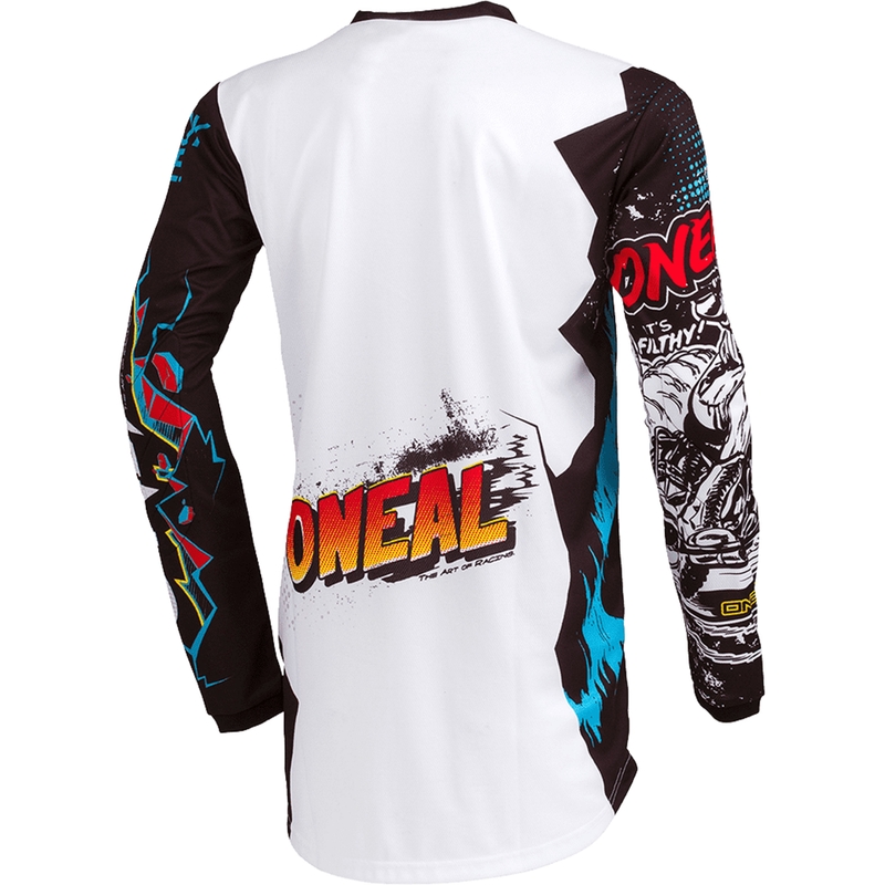 Detský motokrosový dres O'Neal Element Villain biely