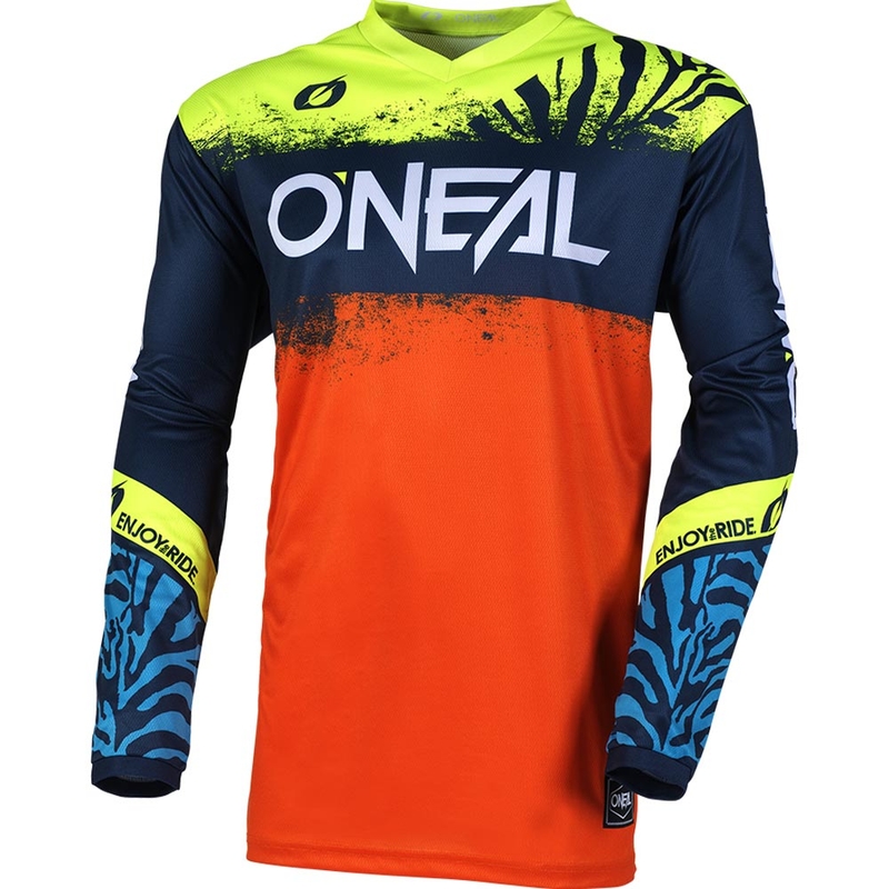 Detský motokrosový dres O'Neal Element Shocker modro-oranžový