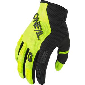 Detské motokrosové rukavice O´Neal Element Racewear čierno-fluo žlté
