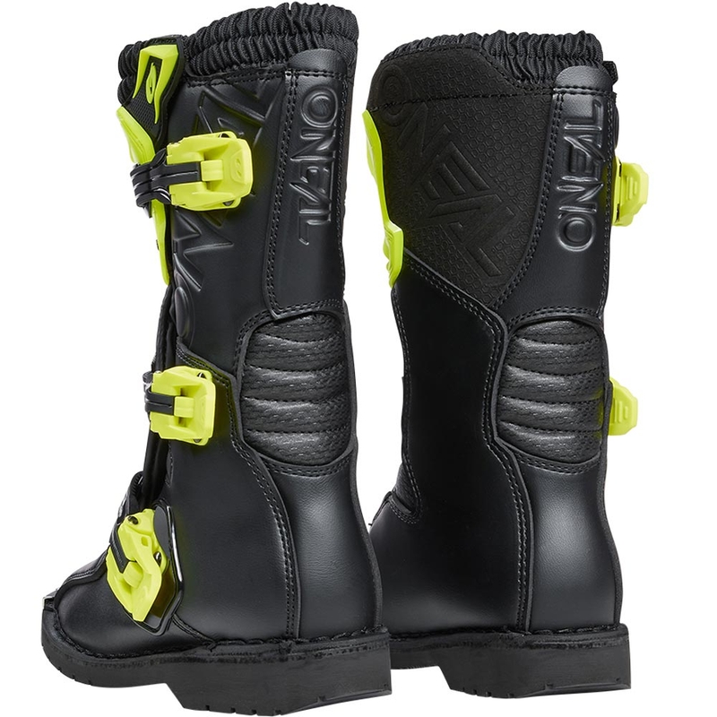 Detské motokrosové topánky O´Neal Rider PRO čierno-fluo žlté