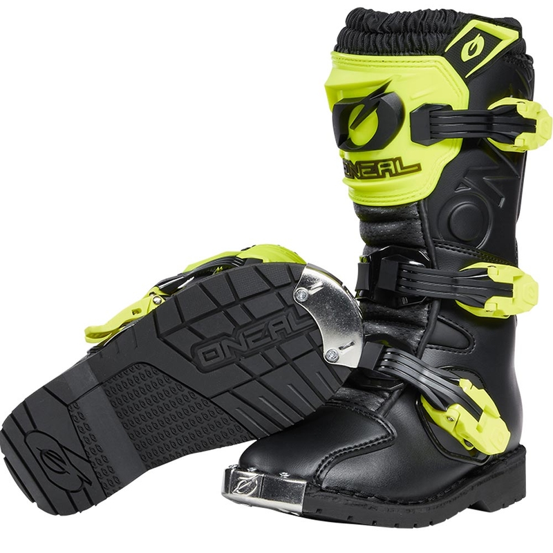 Detské motokrosové topánky O´Neal Rider PRO čierno-fluo žlté