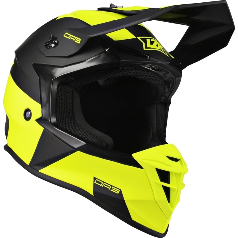 Motokrosová prilba na motocykel Lazer OR-3 Rocky čierno-fluo žltá