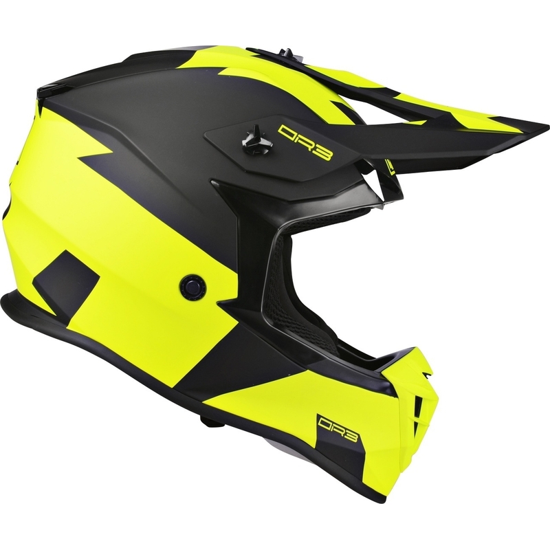 Motokrosová prilba na motocykel Lazer OR-3 Rocky čierno-fluo žltá