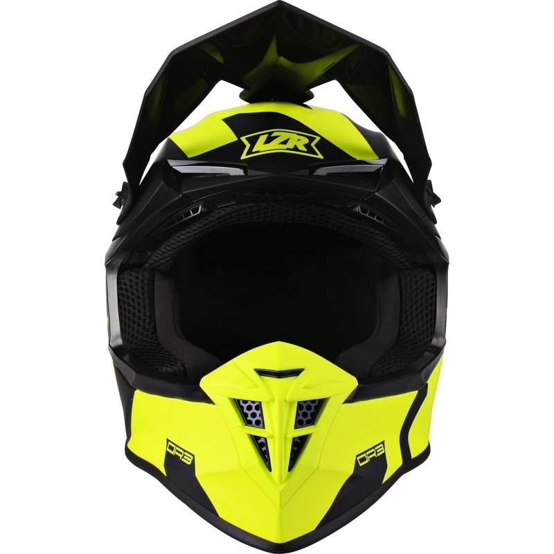 Motokrosová prilba na motocykel Lazer OR-3 Rocky čierno-fluo žltá