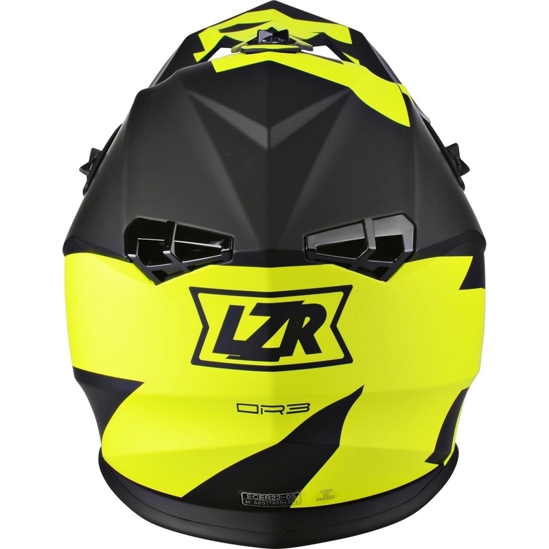 Motokrosová prilba na motocykel Lazer OR-3 Rocky čierno-fluo žltá