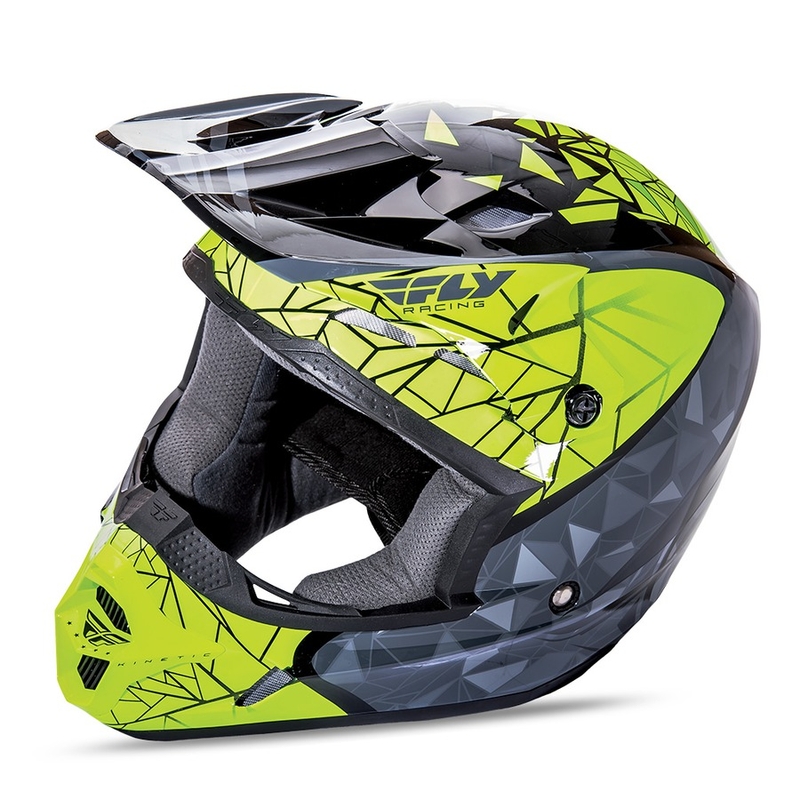 Motokrosová prilba FLY Racing Kinetic CRUX - USA fluorescenčno-žlto-šedo-čierna - II. akosť