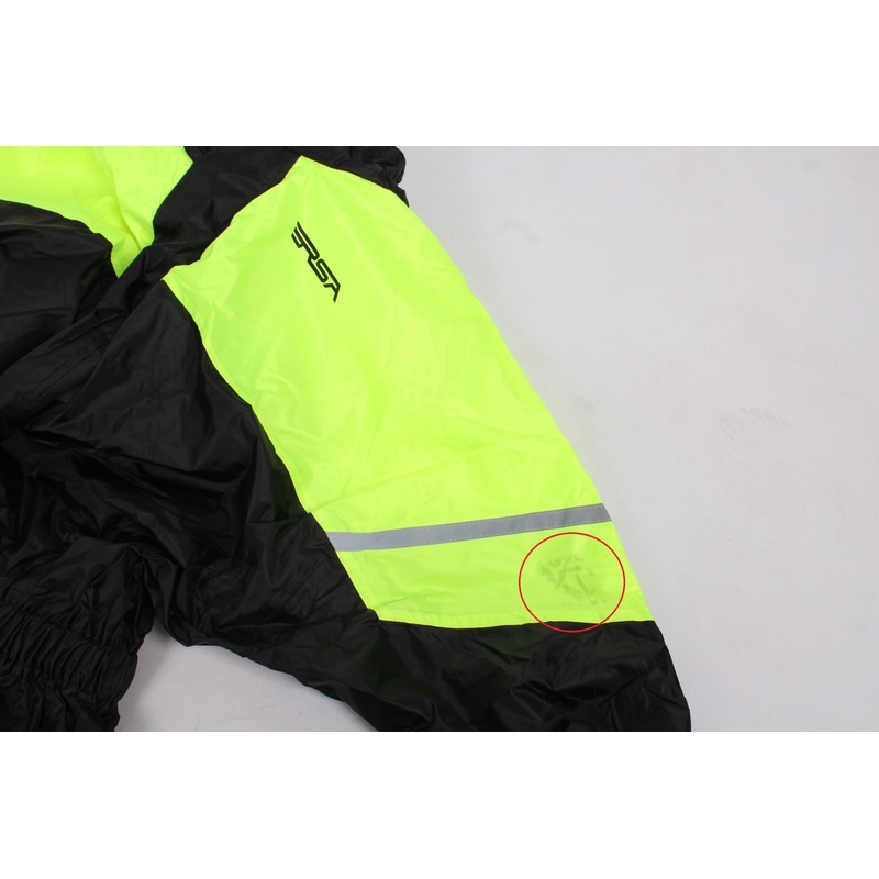 Kombinéza do dažďa RSA čierno-fluorescenčno-žltá - II. akosť