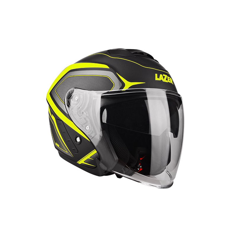 Otvorená prilba na motocykel Lazer Tango Hexa čierno-fluo žltá výpredaj