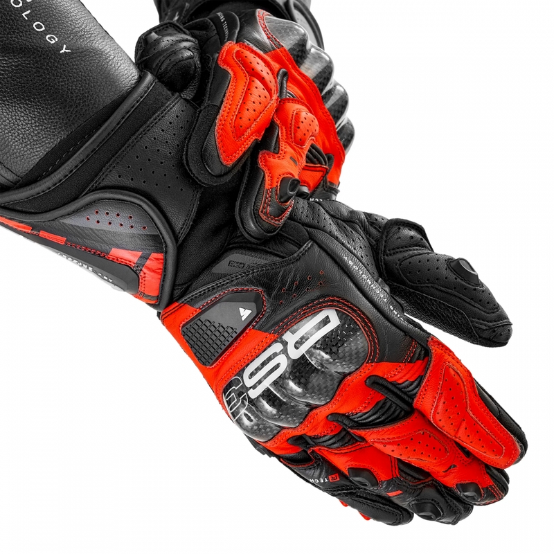 Rukavice na motorku Shima RS-3 fluo červené