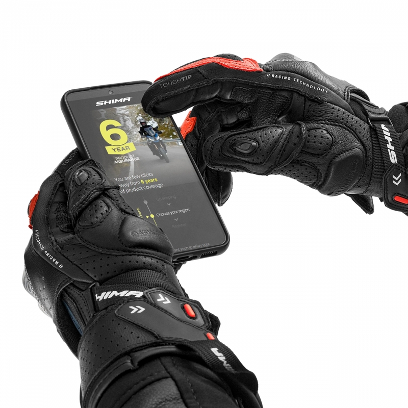 Rukavice na motorku Shima RS-3 fluo červené