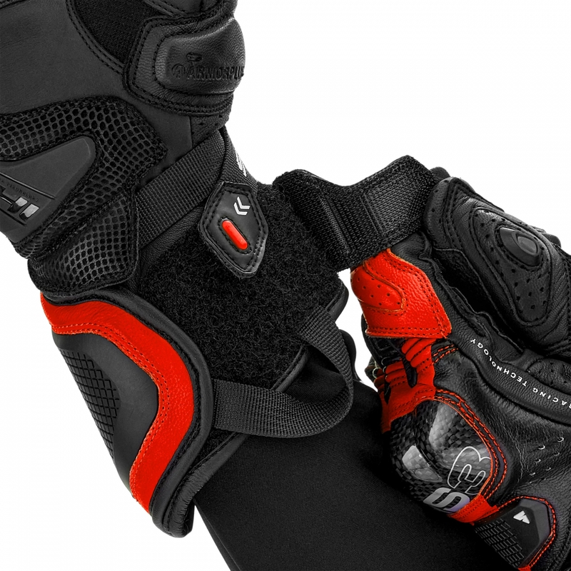 Rukavice na motorku Shima RS-3 fluo červené