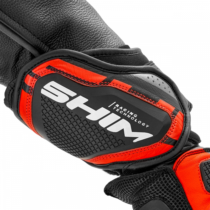 Rukavice na motorku Shima RS-3 fluo červené