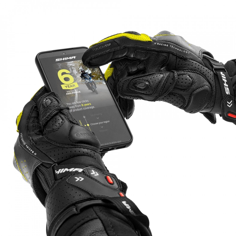 Rukavice na motorku Shima RS-3 fluo žlté