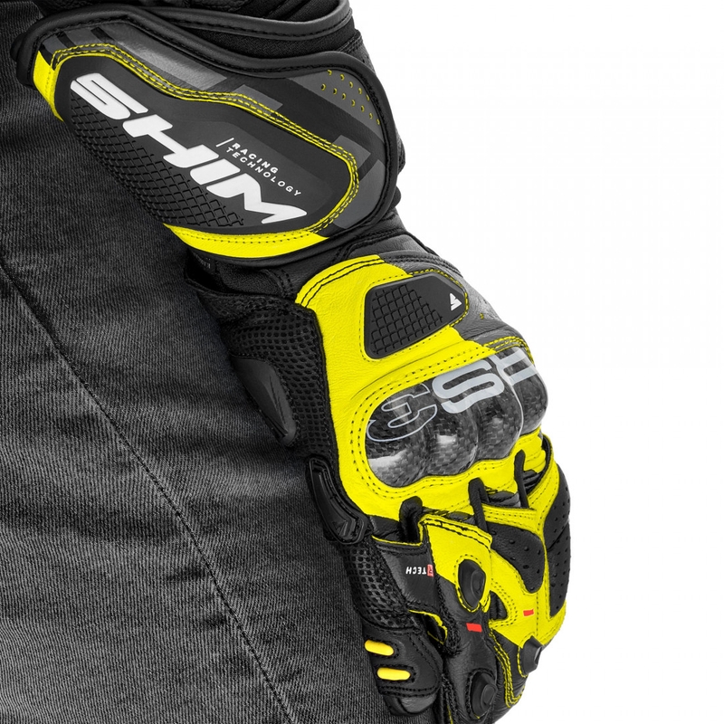 Rukavice na motorku Shima RS-3 fluo žlté