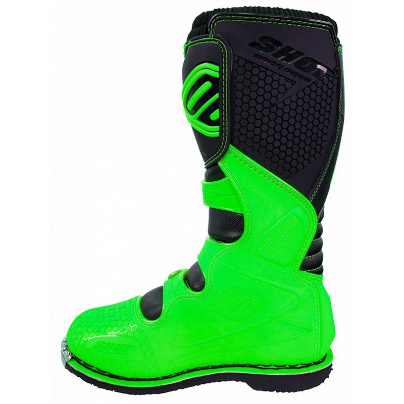 Vysoké čižmy na motocykel Shot X10 čierno-fluorescenčno zelené