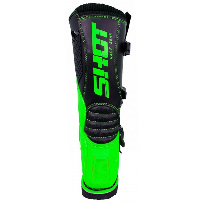 Vysoké čižmy na motocykel Shot X10 čierno-fluorescenčno zelené