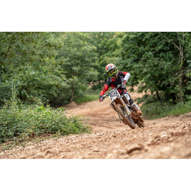 Detské motokrosové nohavice Shot DEVO Ultimate čierno-červené