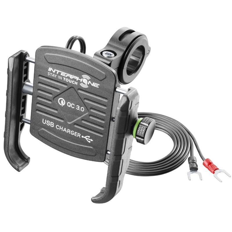Univerzálny držiak Interphone Motocrab s USB portom