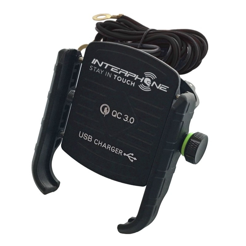 Univerzálny držiak Interphone Motocrab s USB portom